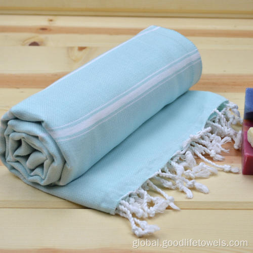 China Sand Free Pure Cotton Turkish Beach Towels Supplier